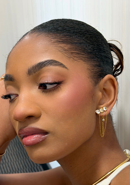 Boucles d'oreilles Lena – portées vue de face