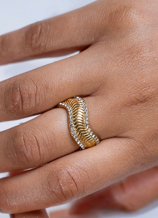 Bague Tsara – portée sur main