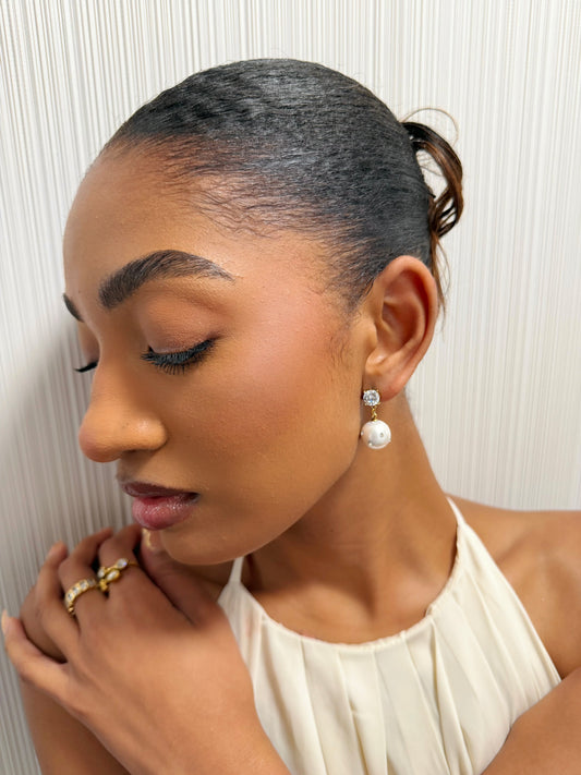Boucles d'oreilles Orea – portées vue de profil